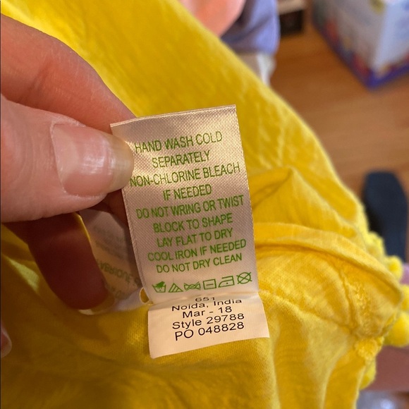 Lilly Pulitzer Yellow Embellished Sleeveless Tank Top - Picture 10 of 10